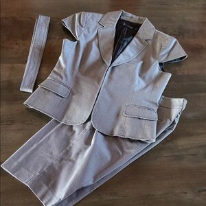 Gray Women's short Suit Set